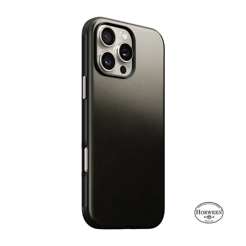 NOMAD Modern Leather iPhone 16 HORWEEN Leather Green Chrome